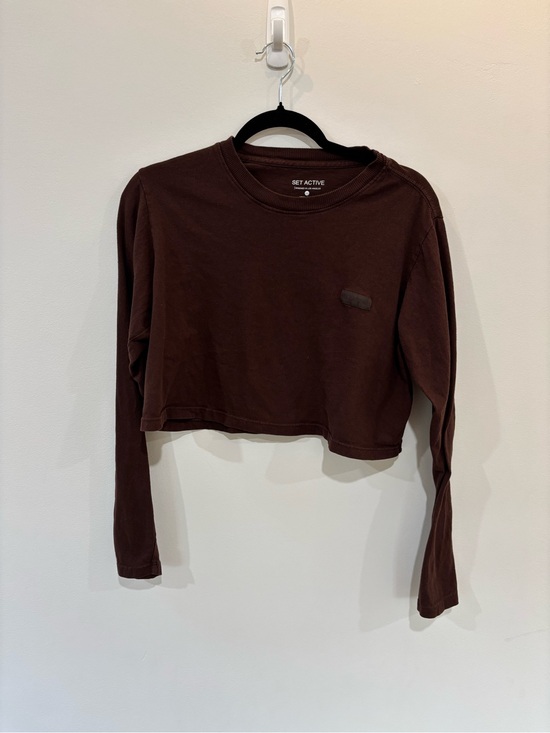 SET Active Tops - SET ACTIVE Long Sleeve Cropped T-shirt